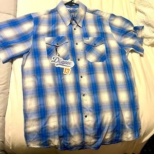 DIXXON FLANNEL Men’s L Large “The 1947” Bamboo Dodgers Jackie Robinson